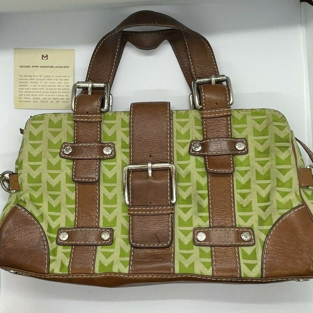 Michael Kors VNTG Signature Jacquard Leather Purse